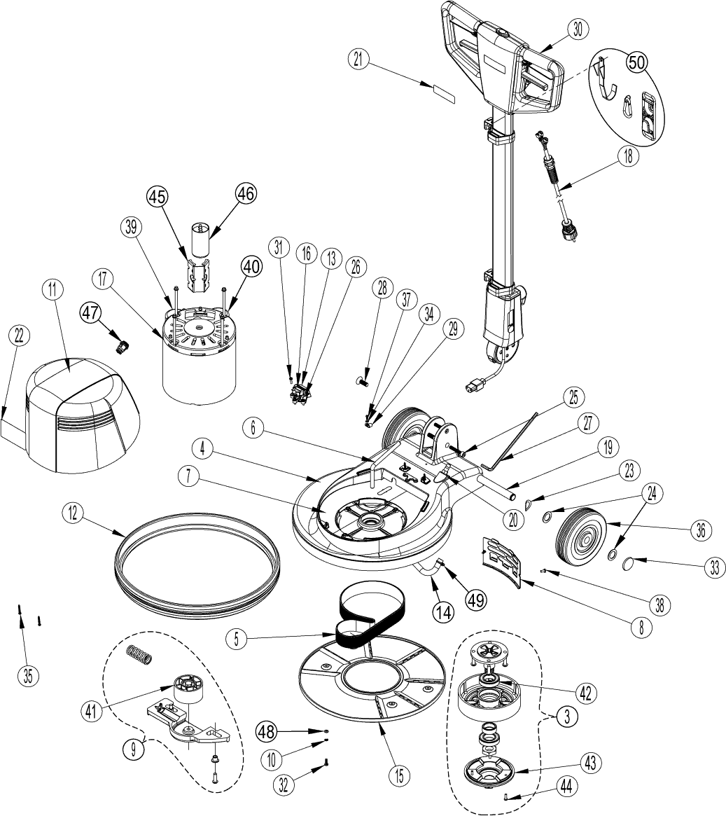 Nilfisk Motor Cover Kit Reservedele til Skure og polermaskiner